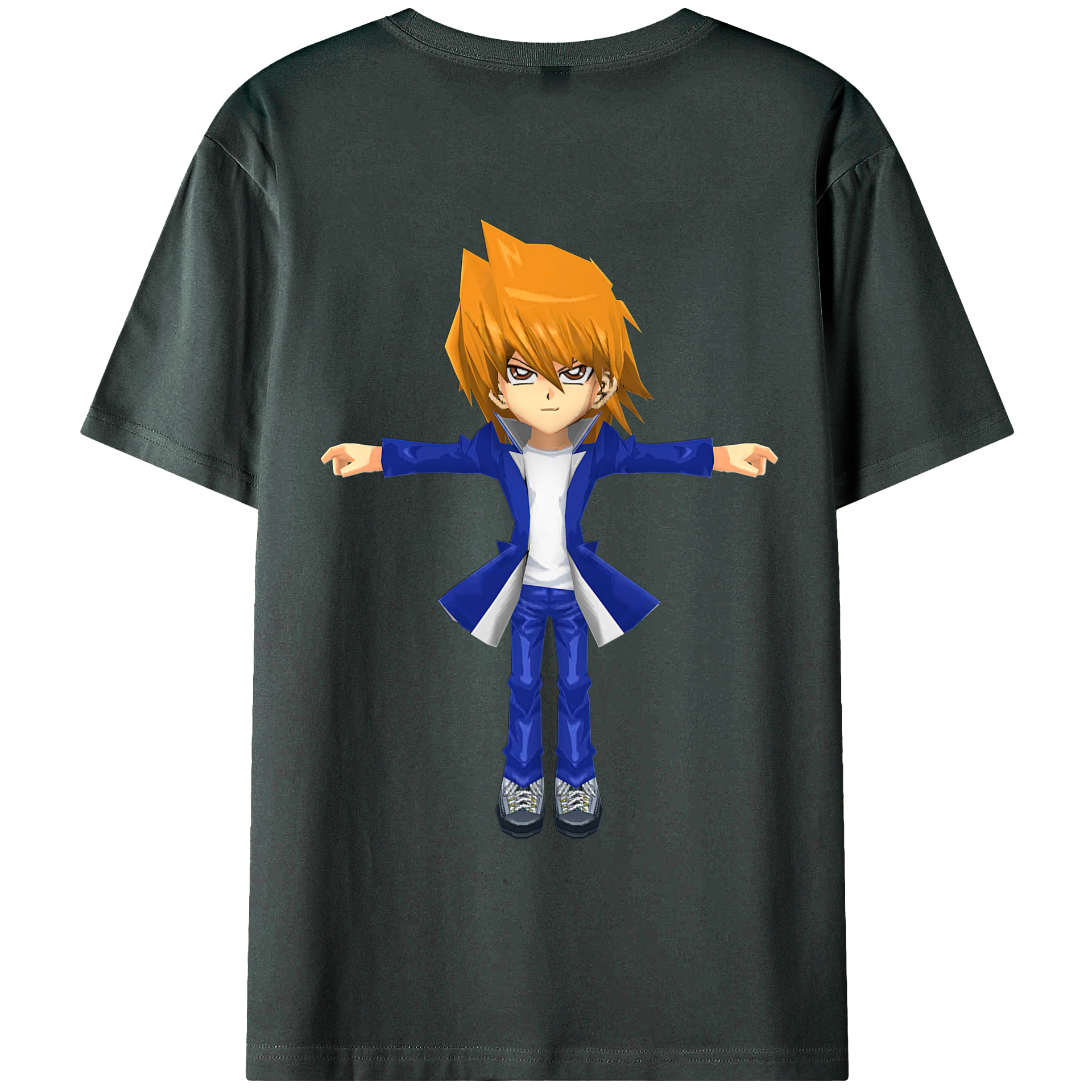 （画像用） 遊☆戯☆王 Yu-Gi-Oh! 綿100％ メンズ半袖Tシャツ（バックプリント） 通気性